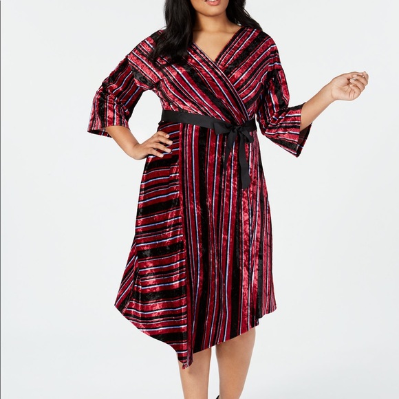 New York & Company Dresses & Skirts - NWT NY Collection Striped Velvet Dress 2X